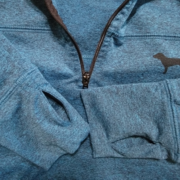 PINK Victoria's Secret Quarter Zip Long Sleeve Pullover Sweatshirt Size XS - Picture 5 of 7